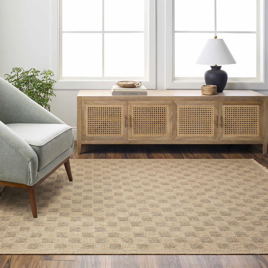 Beige Check Rug Jurek Beige Checkered Area Rug – Boutique Rugs