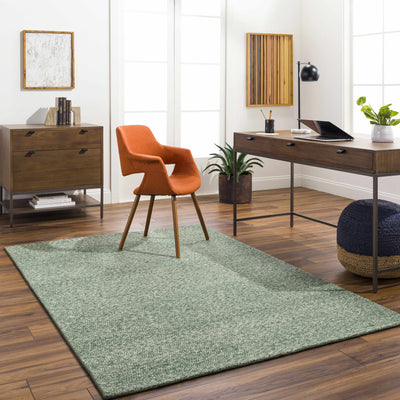 Alyra Green Solid Area Rug