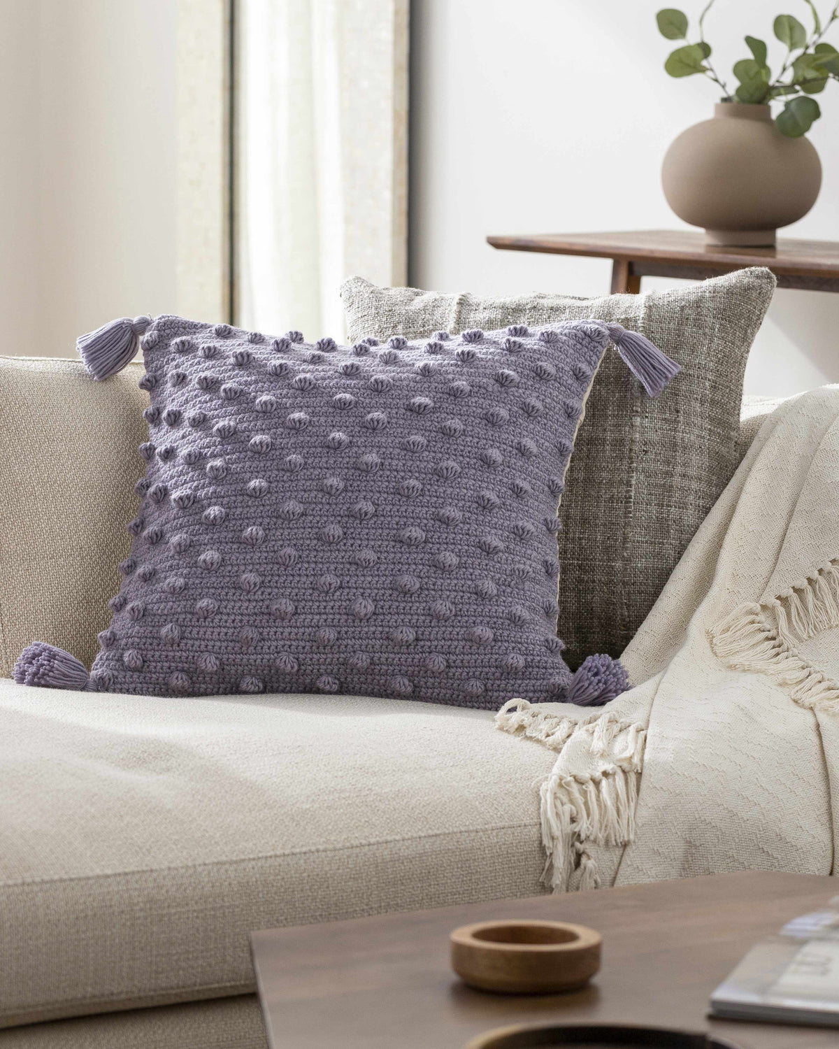 Lilka Lavender Throw Pillow