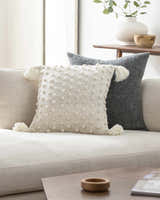 Lilka White Throw Pillow - Clearance