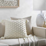 Lilka White Throw Pillow - Clearance