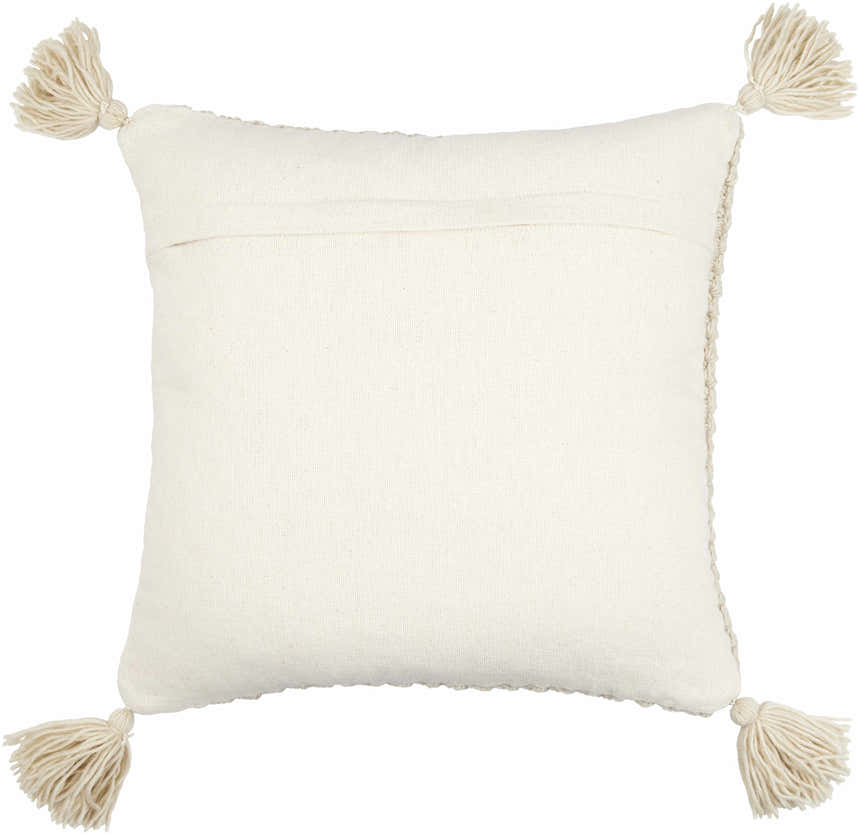Litzy Beige Throw Pillow - Clearance