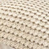 Litzy Beige Throw Pillow - Clearance