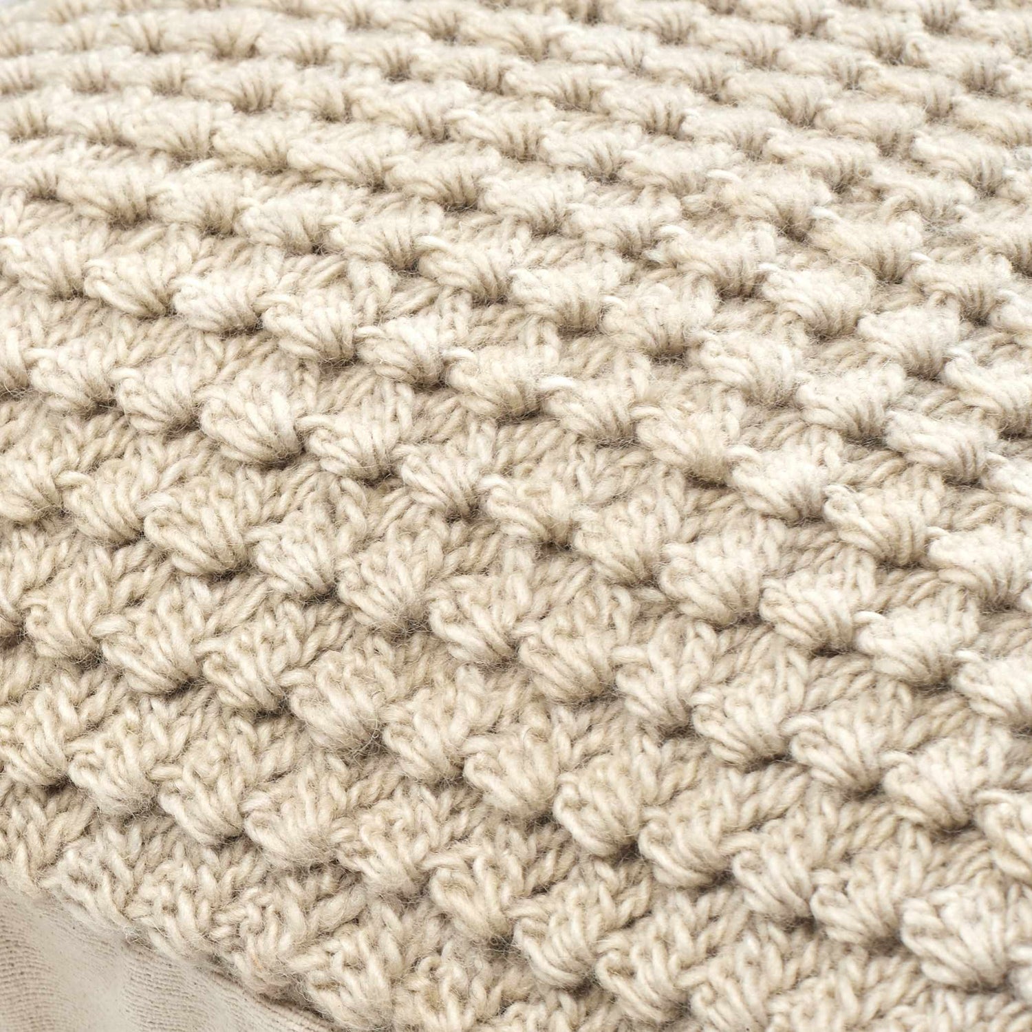 Litzy Beige Throw Pillow - Clearance