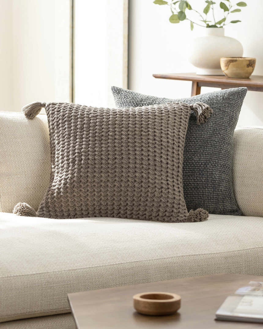 Litzy Dark Red Throw Pillow