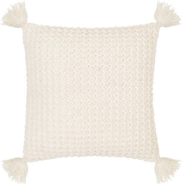 Litzy Cream Throw Pillow - Clearance