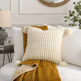 Litzy Cream Throw Pillow