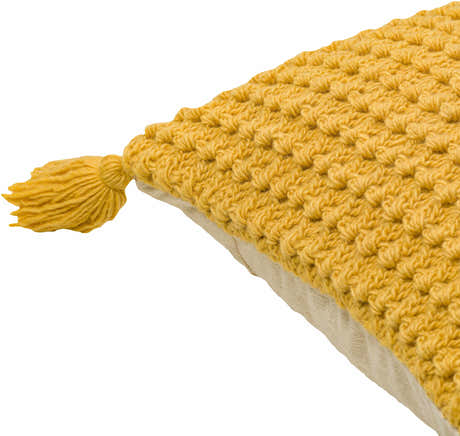Litzy Mustard Yellow Throw Pillow