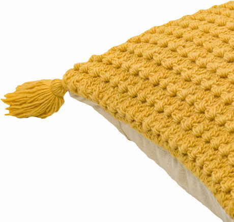 Litzy Mustard Yellow Throw Pillow