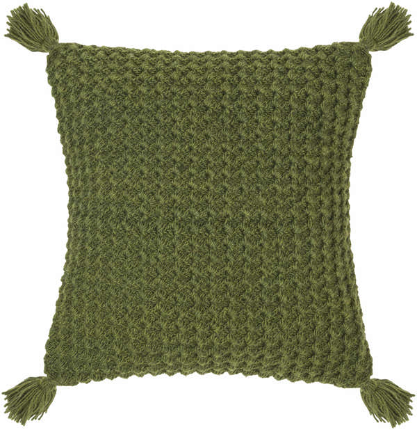 Litzy Dark Green Throw Pillow - Clearance