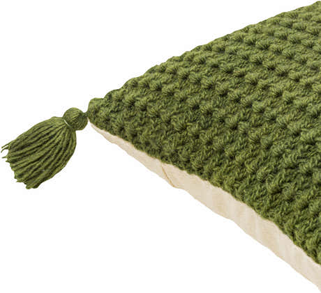 Litzy Dark Green Throw Pillow