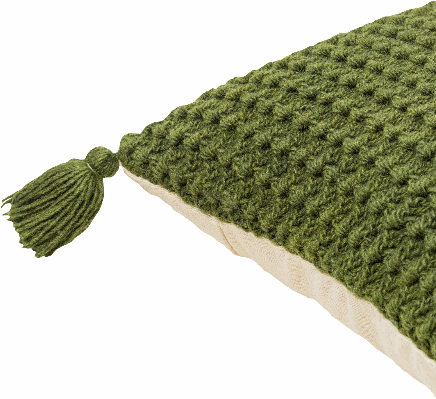 Litzy Dark Green Throw Pillow