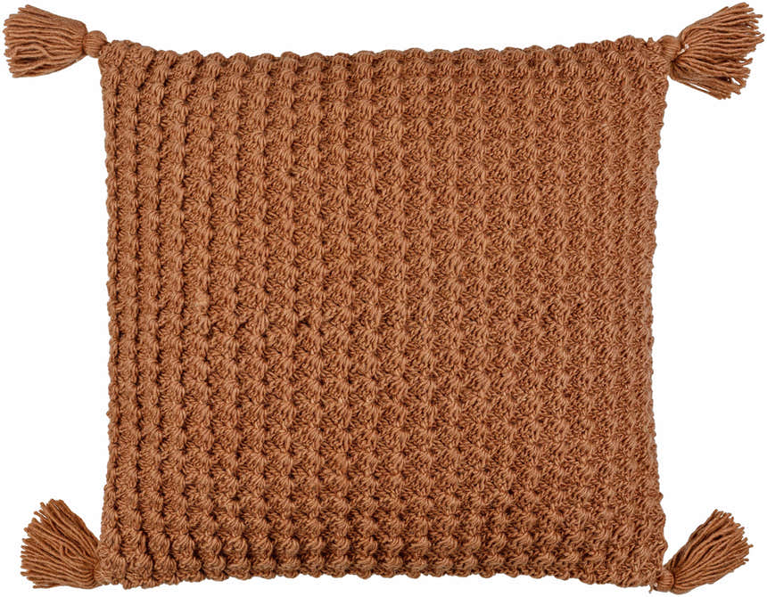 Litzy Burnt Orange Throw Pillow
