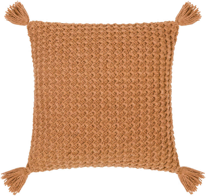Litzy Burnt Orange Throw Pillow