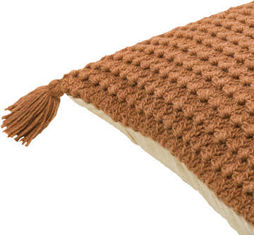 Litzy Burnt Orange Throw Pillow