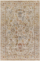 Asabi Tan Textured Rug with Fringes