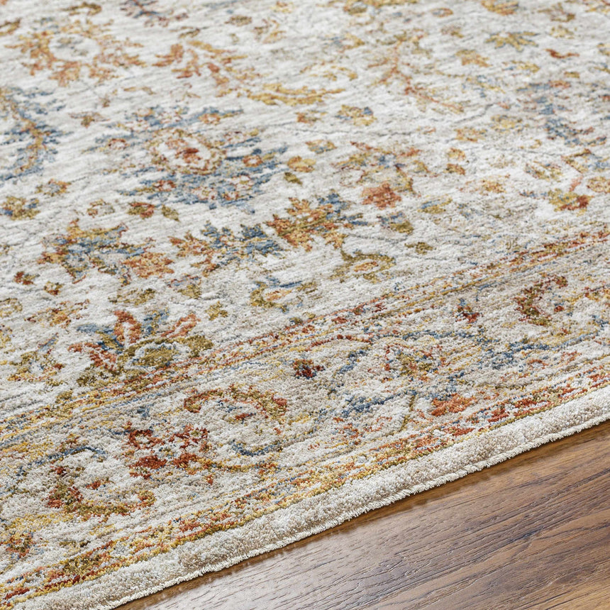 Asabi Tan Textured Rug with Fringes