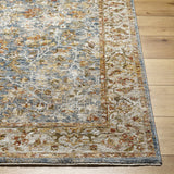 Asabi Blue Textured Rug with Fringes