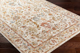 Asabi Beige Textured Rug with Fringes