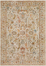 Asabi Beige Textured Rug with Fringes