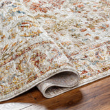 Asabi Beige Textured Rug with Fringes