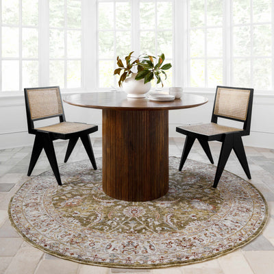 Crescentia Green Area Rug