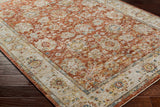 Duong Rust Textured Rug with Fringes
