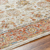 Duong Beige & Rust Textured Rug with Fringes