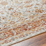 Dyan Cream Textured Rug with Fringes