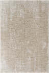 Close-up of the Josie Area Rug in beige, showcasing its traditional, subtly textured floral and border pattern. Design-Rectangle-6796