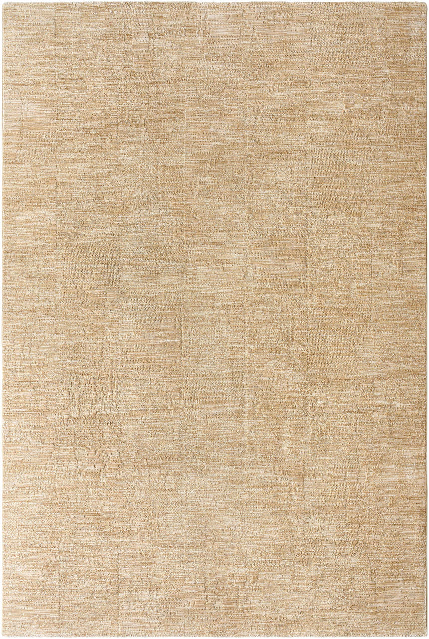 Close-up of the Kahua Tan Area Rug showing its subtle texture and neutral tan color. Farmhouse style rug. Design-Rectangle-6796