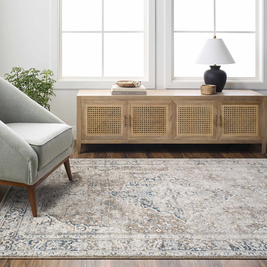 Jemma Brown Medallion Area Rug - Clearance