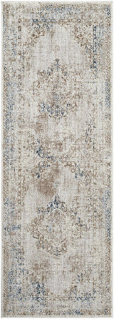 Kosta Beige & Blue Medallion Area Rug - Clearance