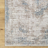 Kosta Beige & Blue Medallion Area Rug - Clearance