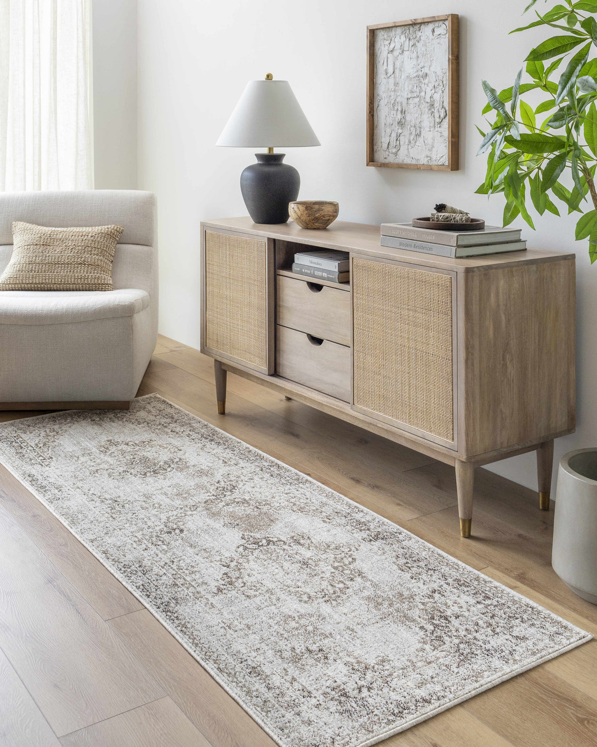 Kosta Beige Medallion Area Rug - Clearance