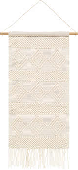 Smithdale Beige Woven Patterned Wall Hanging