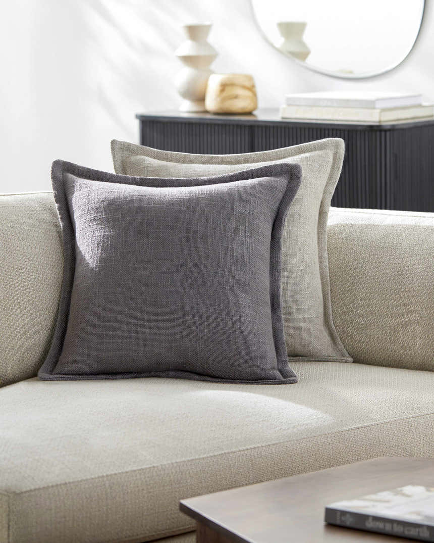 Shada Charcoal Throw Pillow