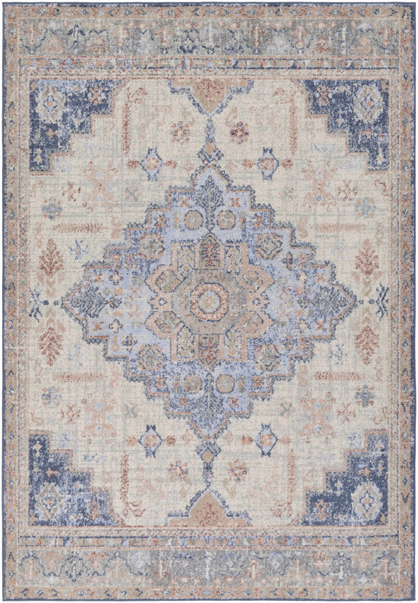 Beige Blue Sandwick Area Rug - Clearance