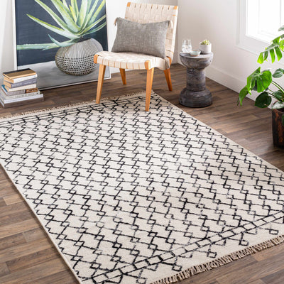 Snellville Cream Trellis Wool&Viscose Carpet - Clearance