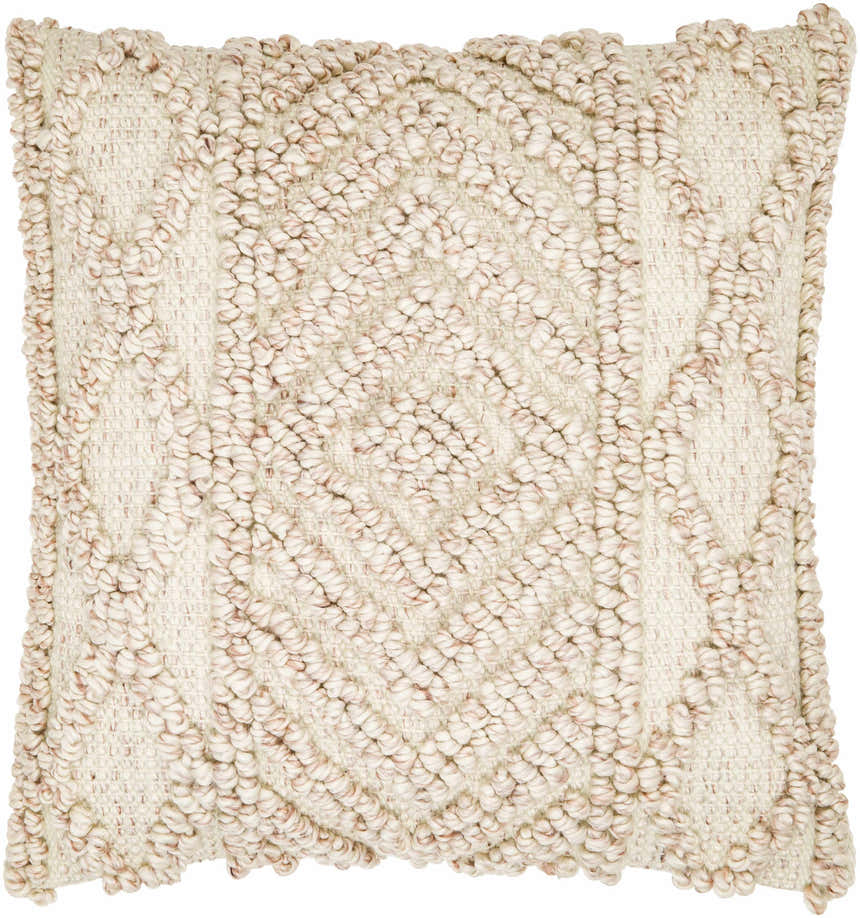 Lindy Pale Pink Throw Pillow