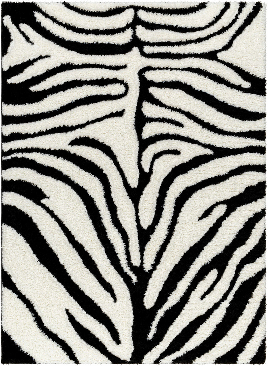Dysis Black & White Zebra Print  Area Rug - Clearance