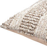 Lilia Beige Outdoor Throw Pillow - Clearance