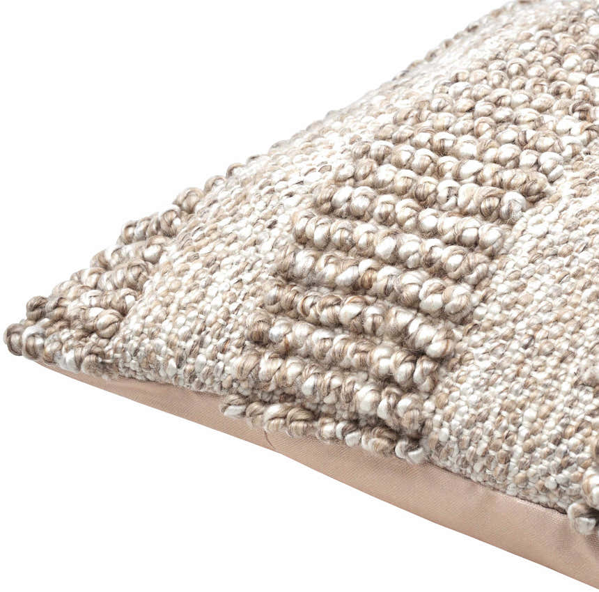 Lilia Beige Outdoor Throw Pillow - Clearance