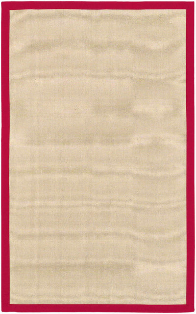 Nevis Red Bordered Jute Rug - Clearance