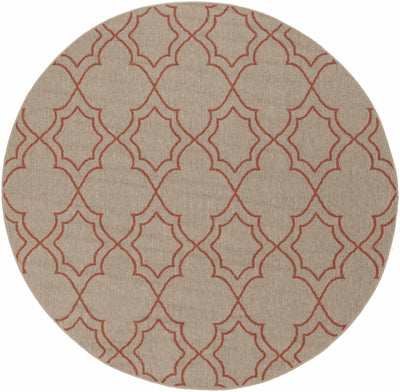 Unique Rust Lattice Trellis Outdoor Rug - Clearance