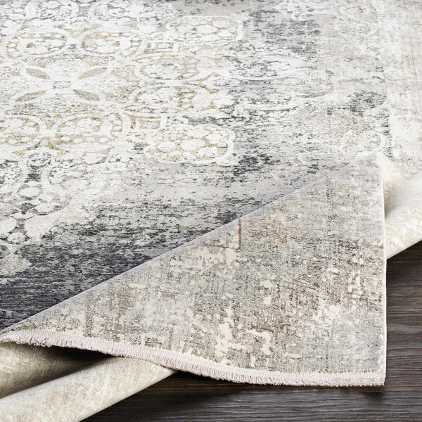 Calion Distressed Charcoal Luxury Area Rug
