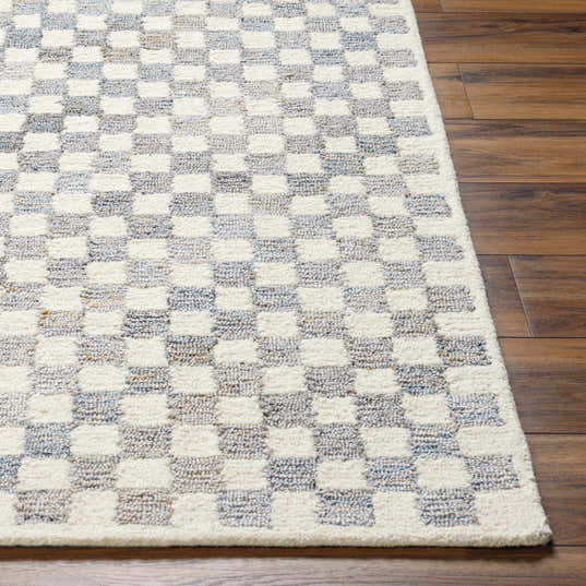 Halen Gray Checkered Area Rug – Boutique Rugs