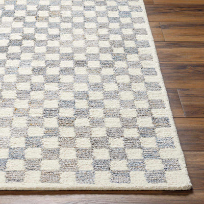 Halen Gray Checkered Area Rug