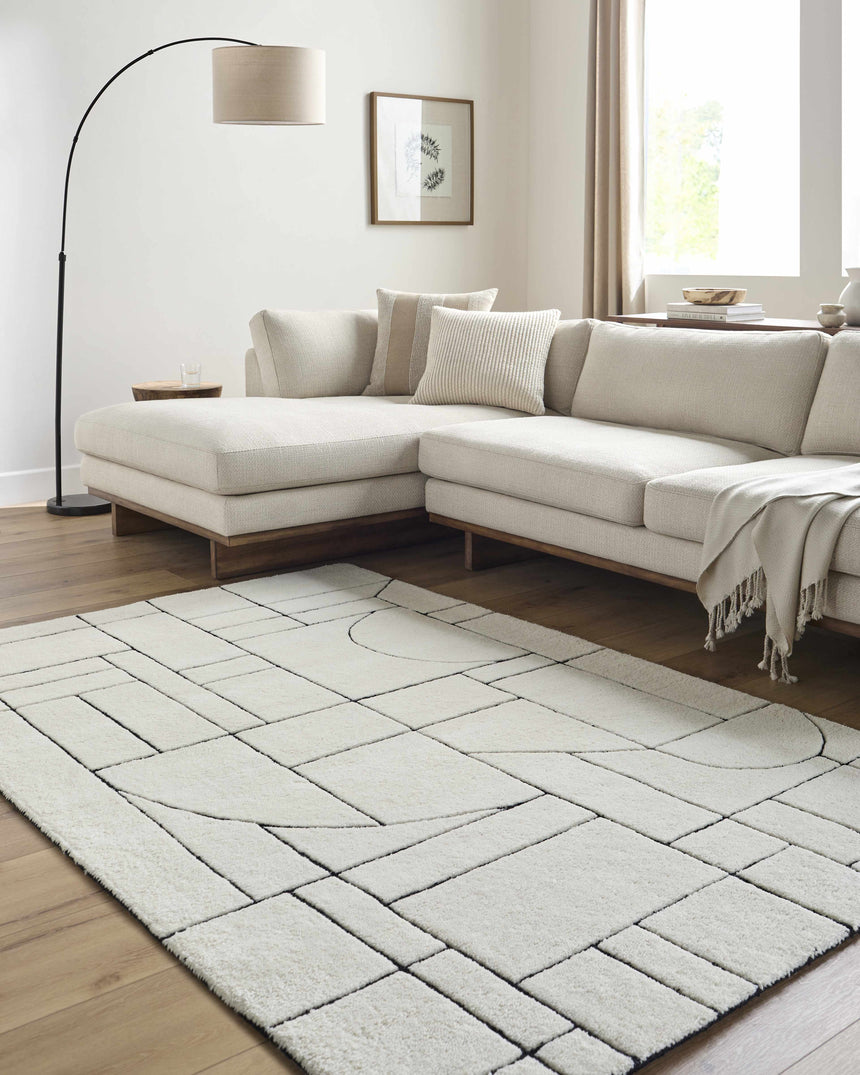 Fusao Rose Cream Area Rug - Clearance