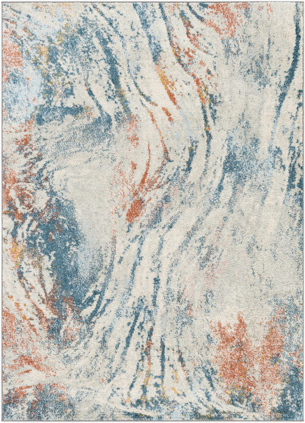 Spittal Blue Marble Rug - Clearance